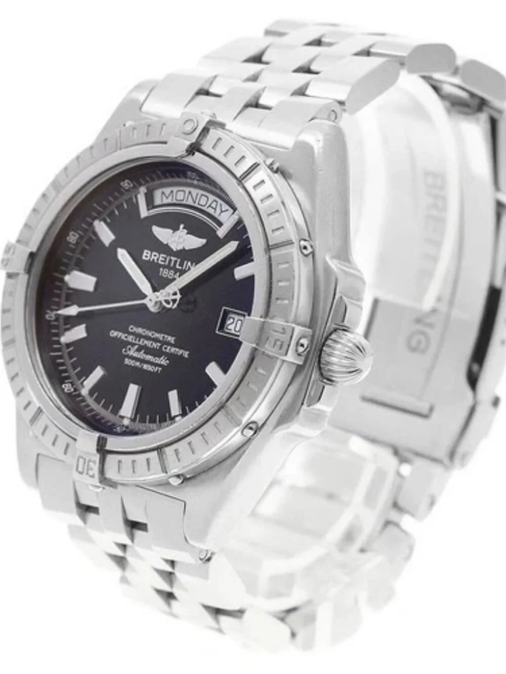 BREITLING Head wind A45355 Day date black Dial Automatic Men's Watch_950519